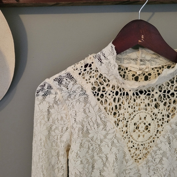 Nightcap Victorian Lace Long Sleeve Blouse Size 3 - Picture 6 of 12